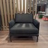 Кресло Ray отделка кожа кат 58 col. Grizzly 891518-89 black, черные ножки, DE от MOD INTERIORS, MDI.ACH.TEL.1156, 2-я фотография мини