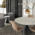 Обеденный стол отделка стекло с керамикой, черный металл от MOD INTERIORS, MDI.DT.TOL.21, 4-я фотография мини