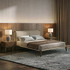Кровать с решеткой отделка шпон ореха F, экокожа PU78 от MOD INTERIORS, MDI.BD.AV.2, 1-я фотография мини