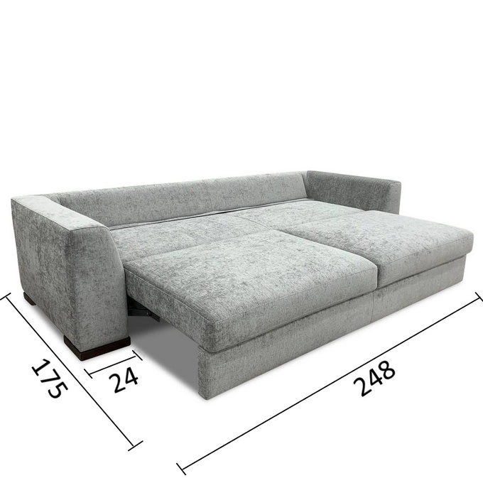 Диван-кровать Punta Dream отделка ткань кат. 5 col. Chenille AB16 NW, ножки темный орех от MOD INTERIORS, MDI.S-B.SF.12, 4-я фотография