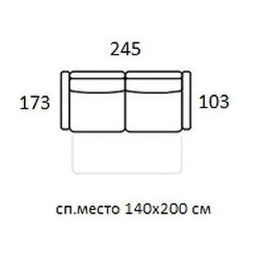 Диван-кровать Tresor отделка ткань кат.7, ножки темный орех, декоративные гвоздики состаренное золото