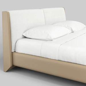 Кровать с решеткой отделка ткань 152, экокожа PU63